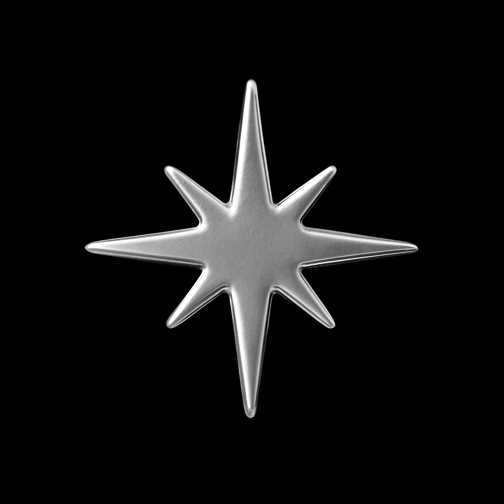 8-point Star 18k Gold Tooth Charm