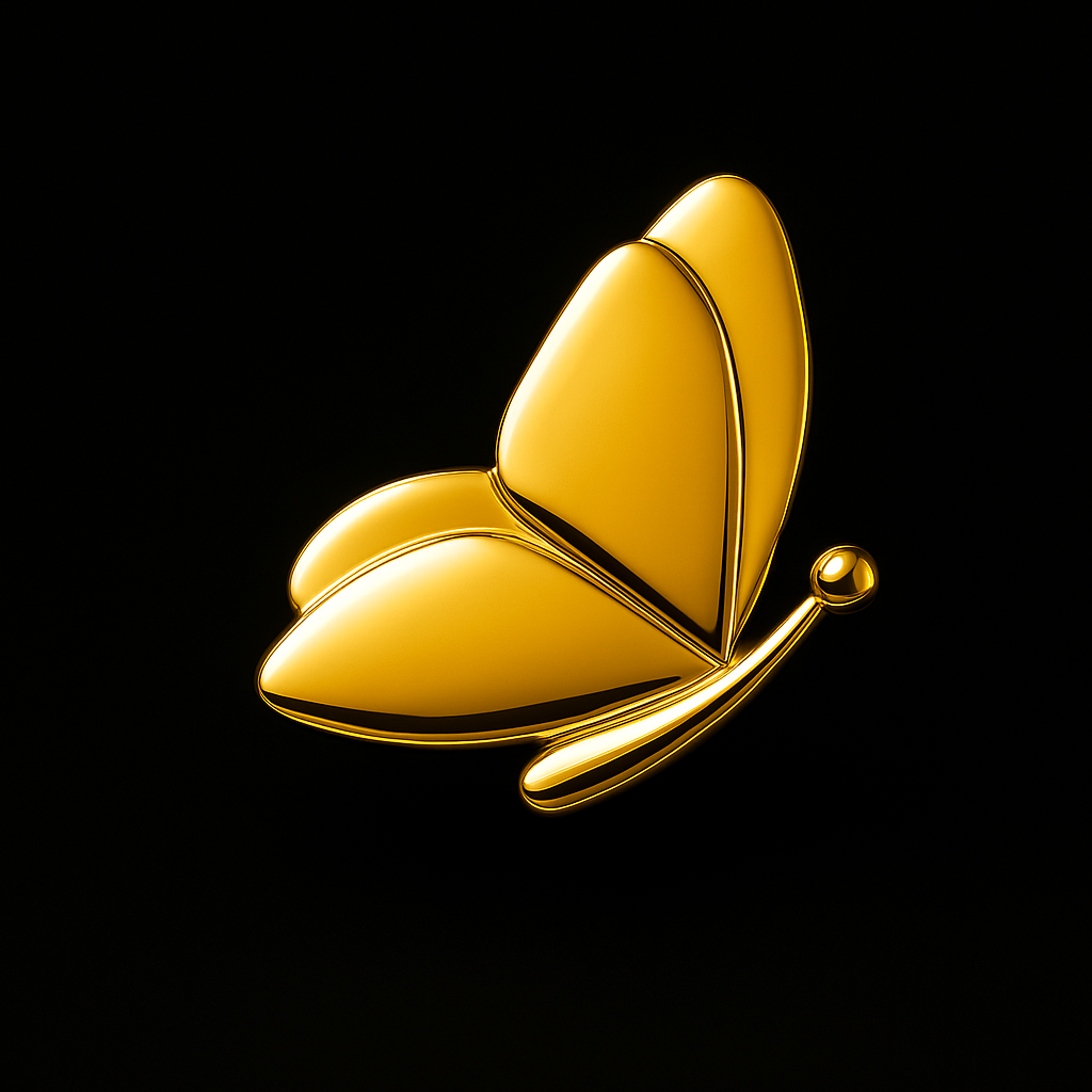 Bread and Butterfly 18k Gold Tooth Charm