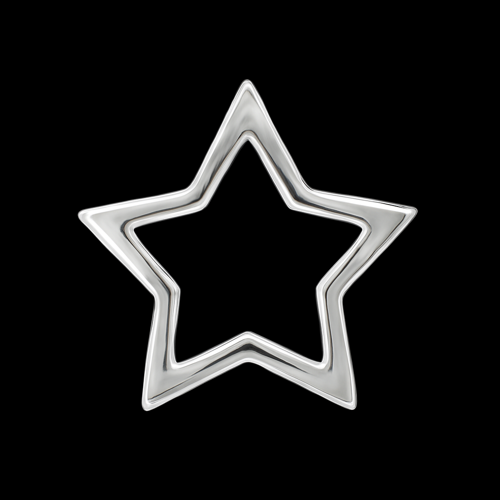 Hollow Star 18k Gold Tooth Charm