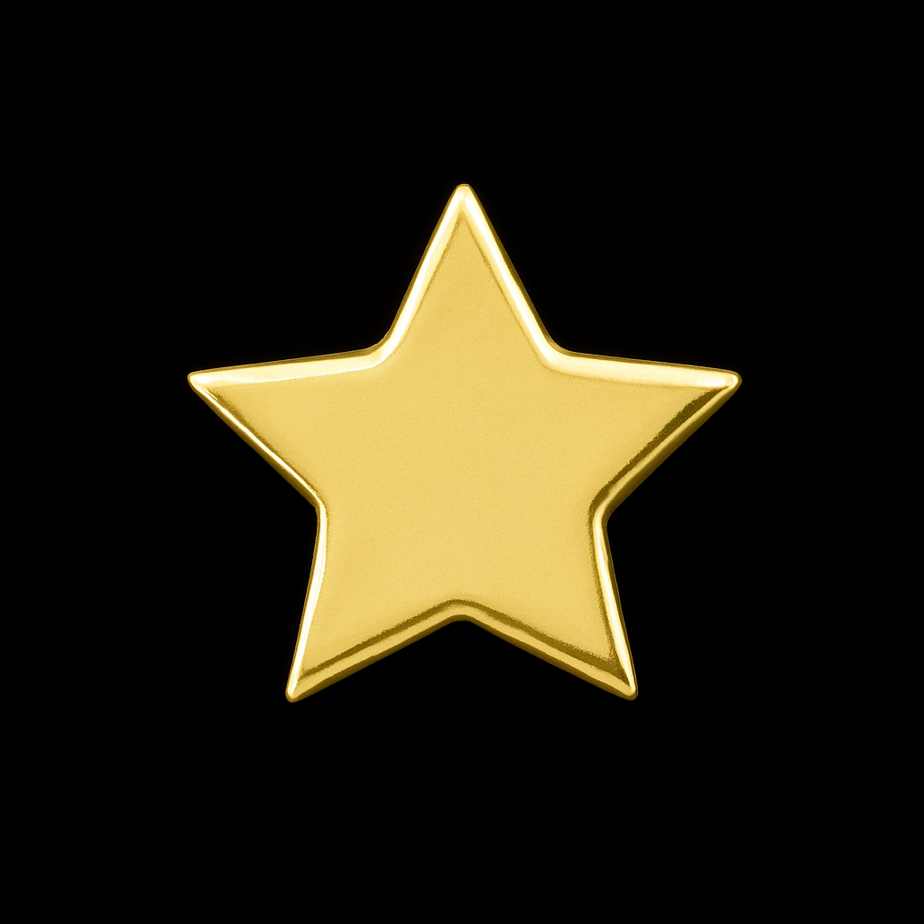 Solid Star Tooth Charm 18k Gold Tooth Charm