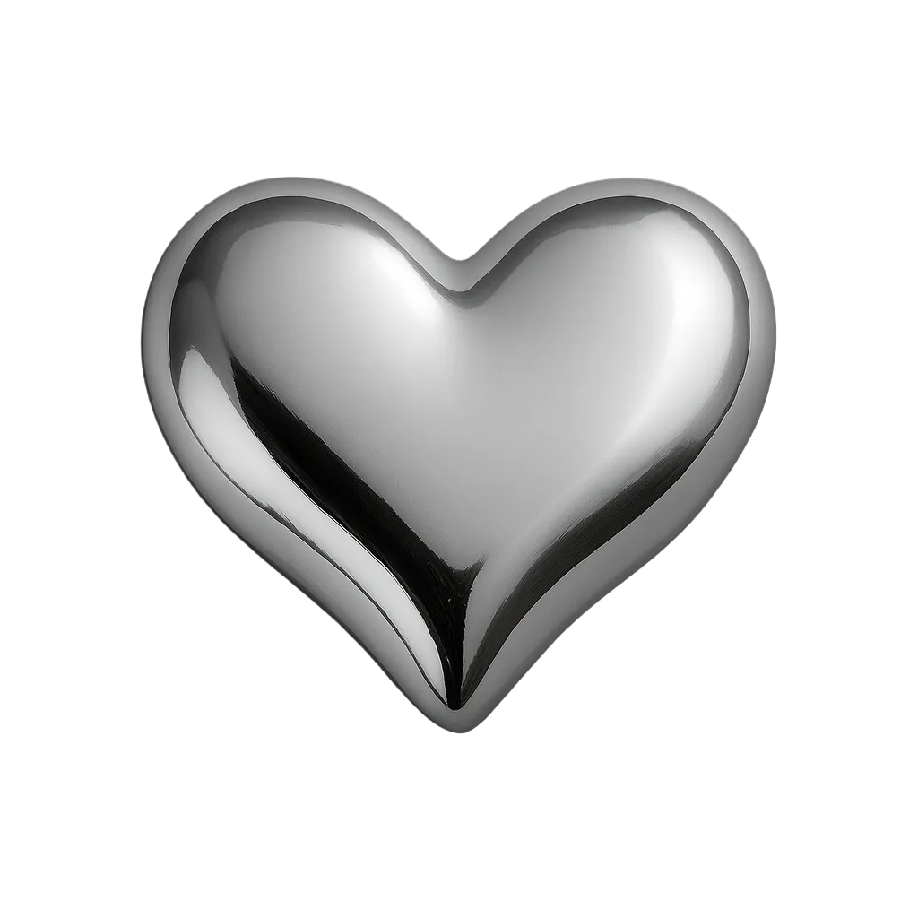 BubbleBrat Heart Tooth Gem Charm | Solid 18K Gold, Dental Safe, Curved Back