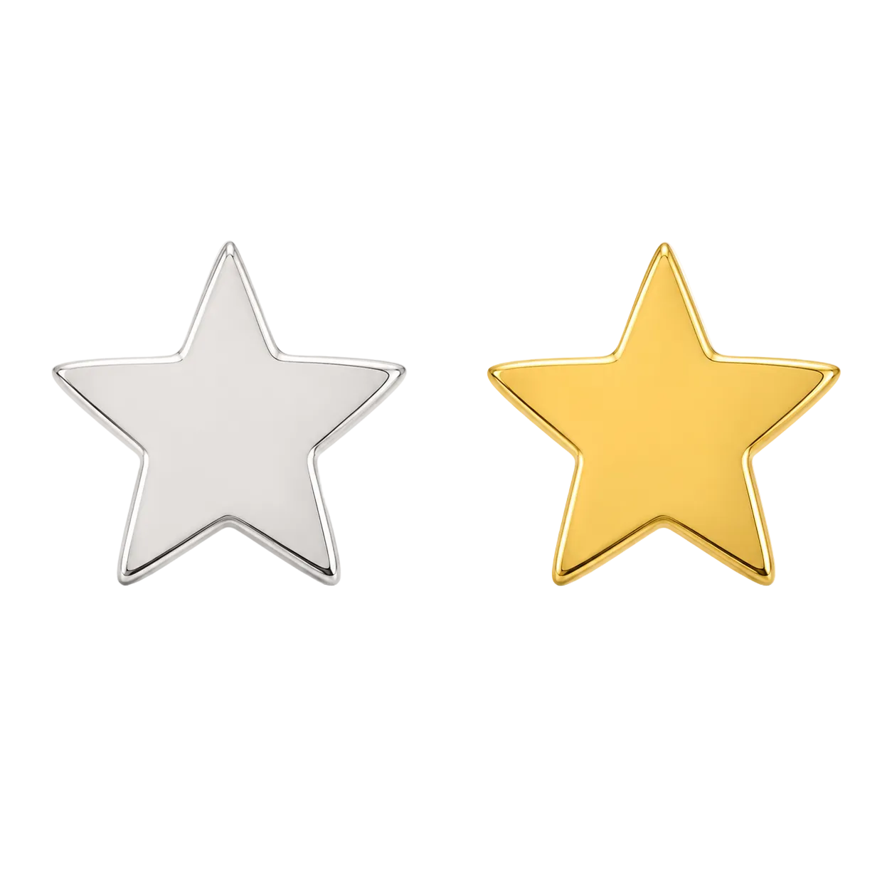 Cosmic Star Tooth Gem Charm | Solid 18K Gold, Dental Safe, Curved Back