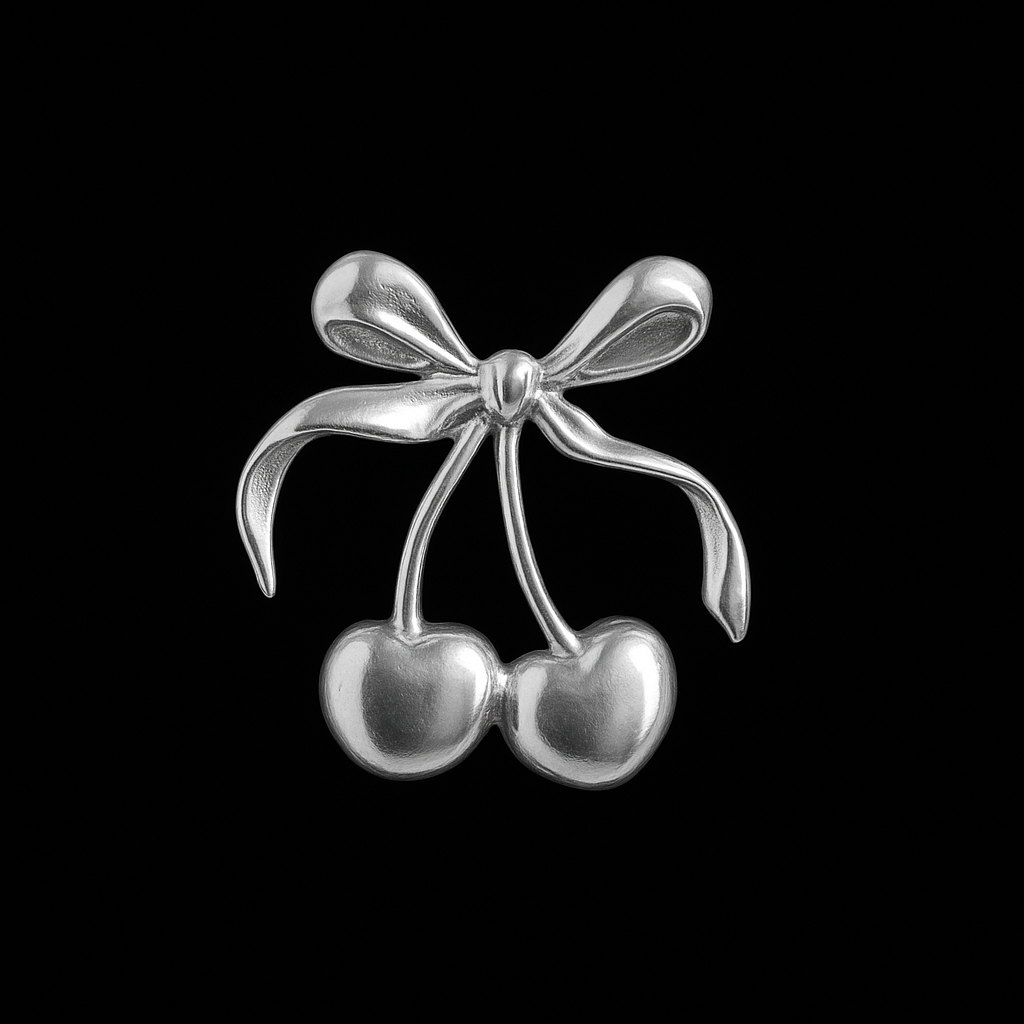 Cherry Bow Tooth Charm 18k Gold Tooth Charm