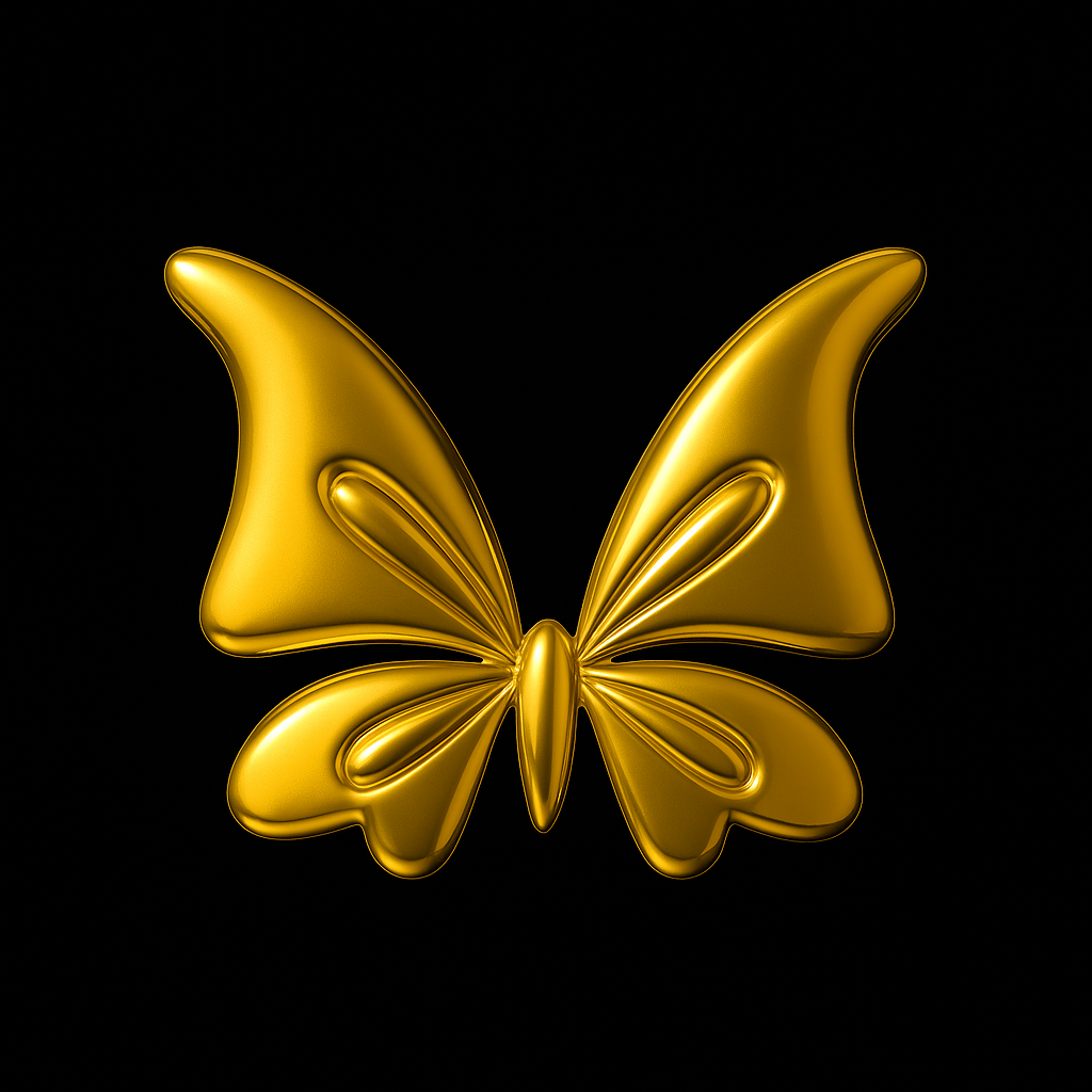 Bratz Doll Butterfly 18k Gold Tooth Charm