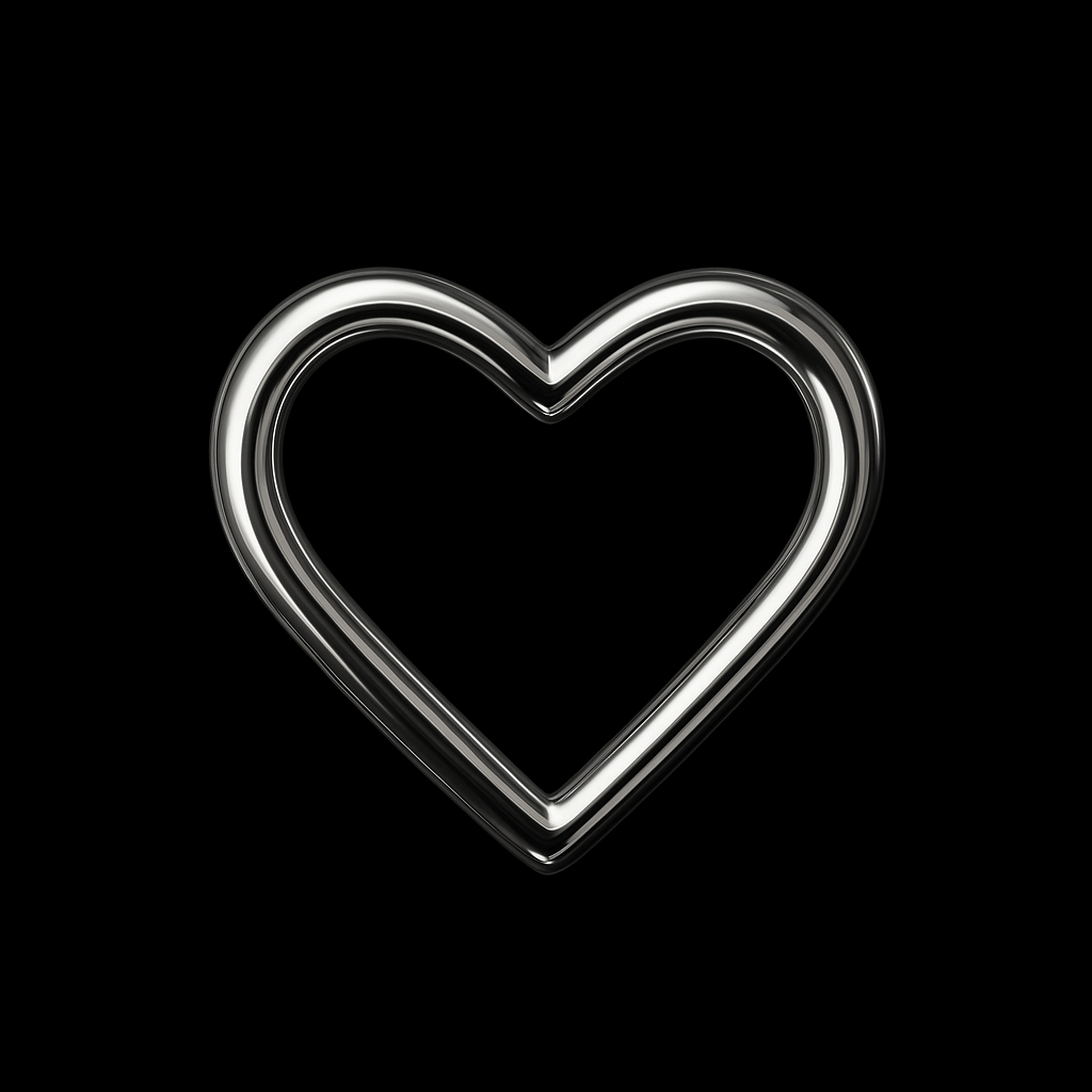 Hollow Heart 18k Gold Tooth Charm