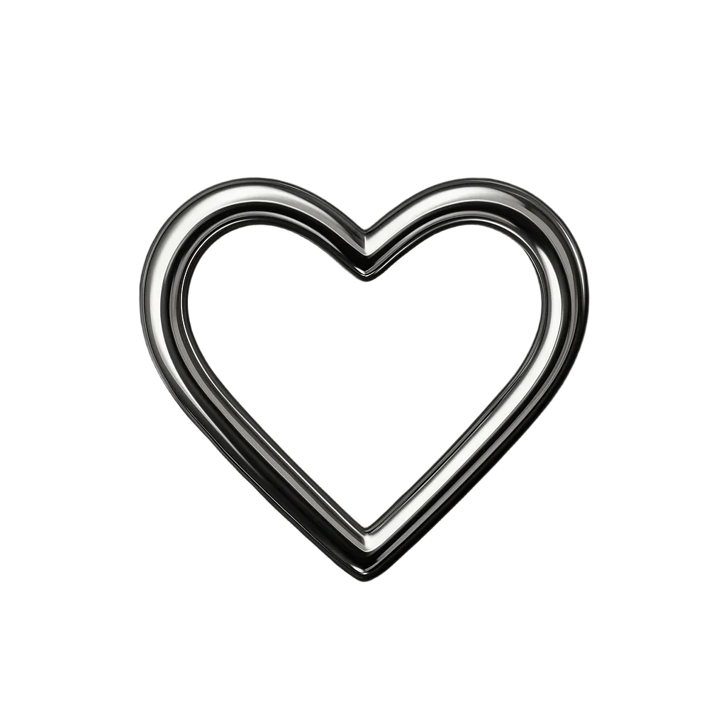 Hollow Heart 18k Gold Tooth Charm