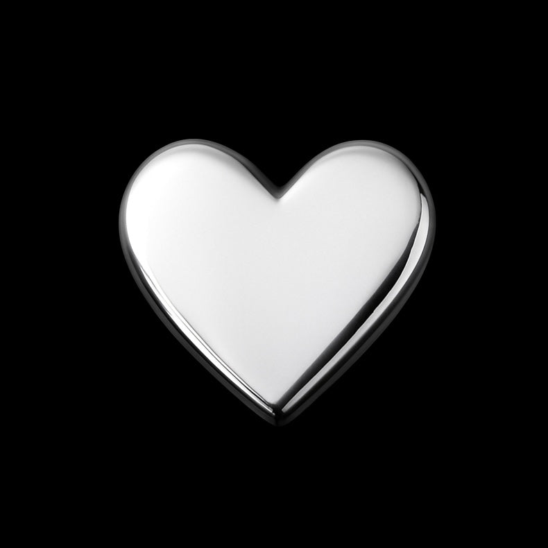 Solid Heart 18k Gold Tooth Charm