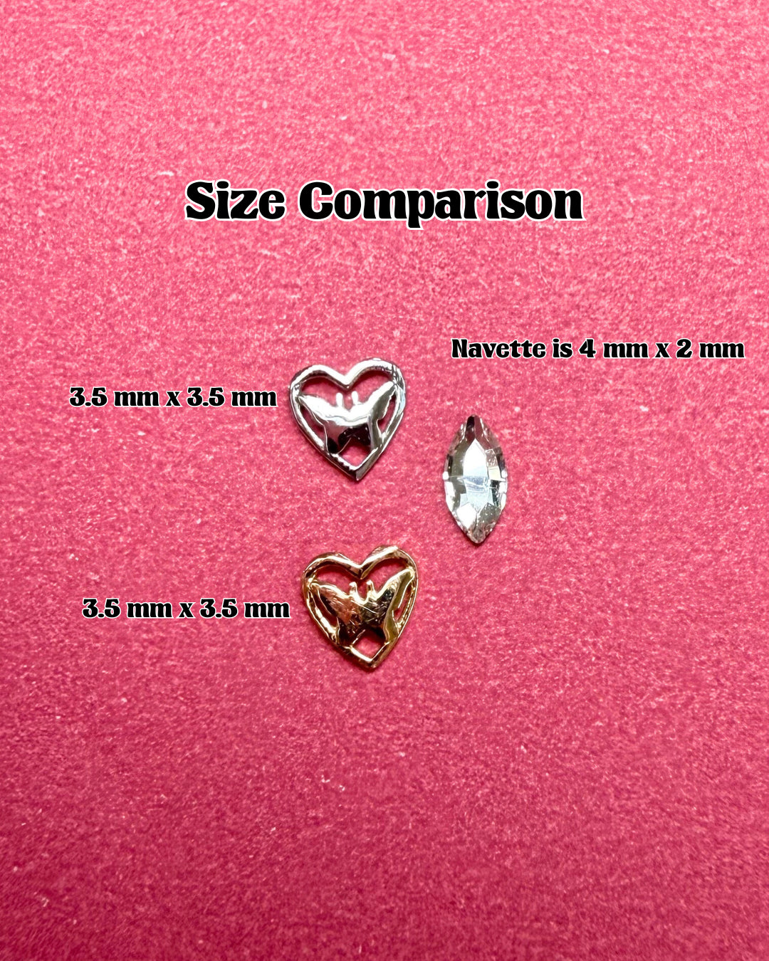 Heart-Framed Butterfly 18k Gold Tooth Charm