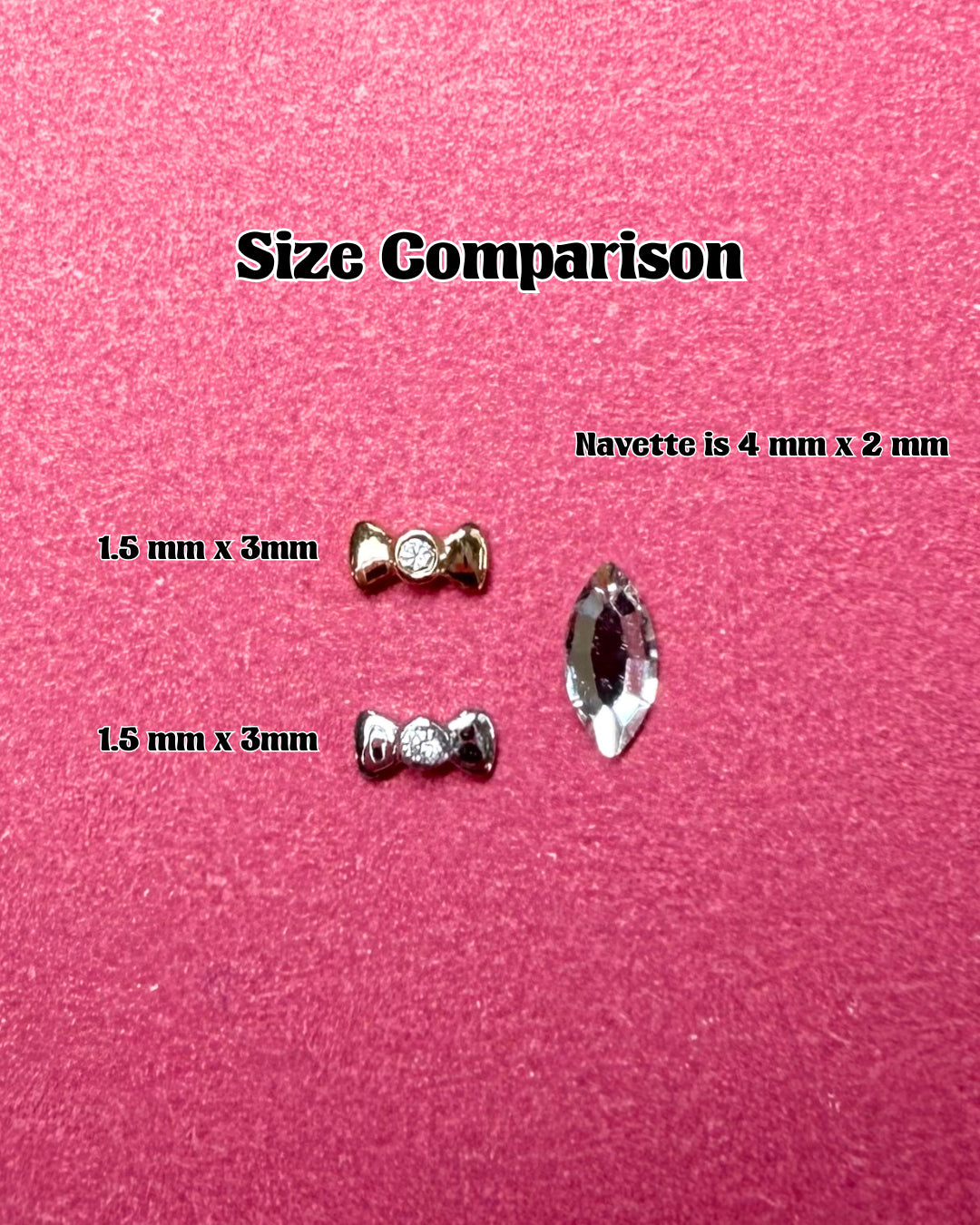 Mini CZ Bow 18k Gold Tooth Charm