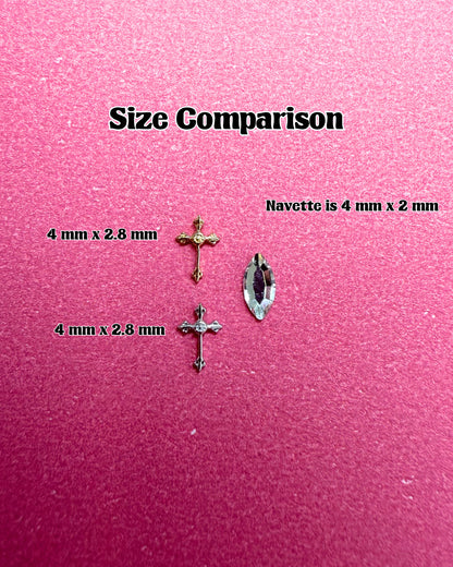 Micro-Cross 18k Gold Tooth Charm