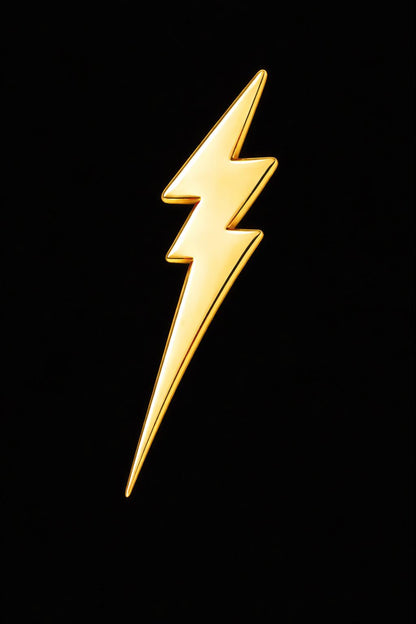 The Elongated Lightening Strike 18k Gold Tooth Charm