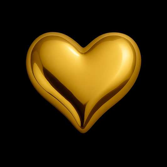 The Bubble-Brat Cosmic Love Heart 18k Gold Tooth Charm