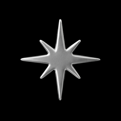 8-point Star 18k Gold Tooth Charm