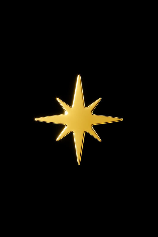8-point Star 18k Gold Tooth Charm