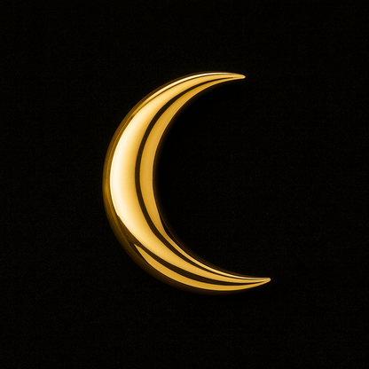 Crescent Moon 18k Gold Tooth Charm