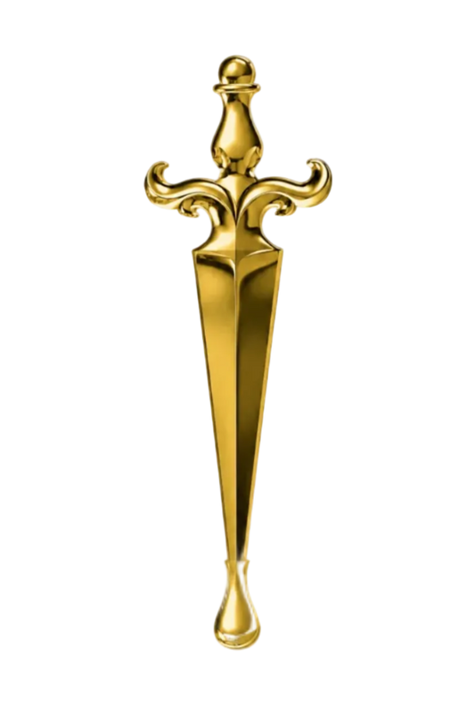 Bleeding Dagger 18k Gold Tooth Gem Charm | Solid 18k Gold Dagger Tooth Gem | Dental Safe