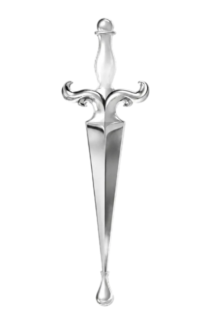 Bleeding Dagger 18k Gold Tooth Gem Charm | Solid 18k Gold Dagger Tooth Gem | Dental Safe