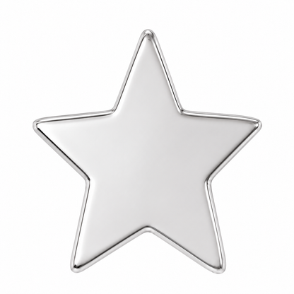 Cosmic Star Tooth Gem Charm | Solid 18K Gold, Dental Safe, Curved Back