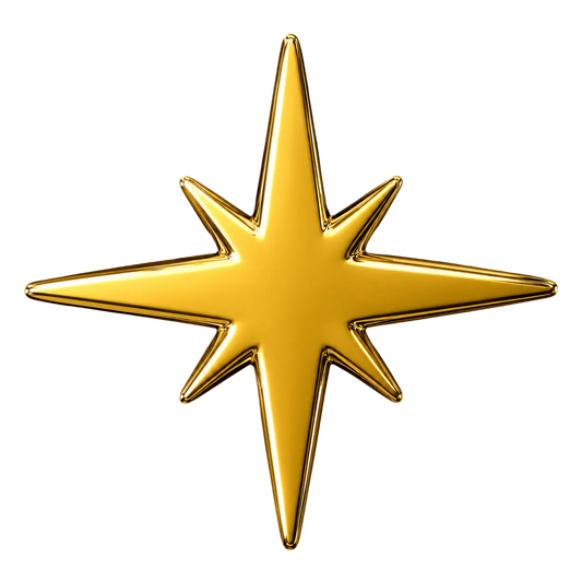 8-point Star 18k Gold Tooth Charm