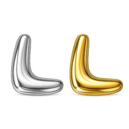 L Corner Tooth Gem Charm | Solid 18K Gold, Dental Safe