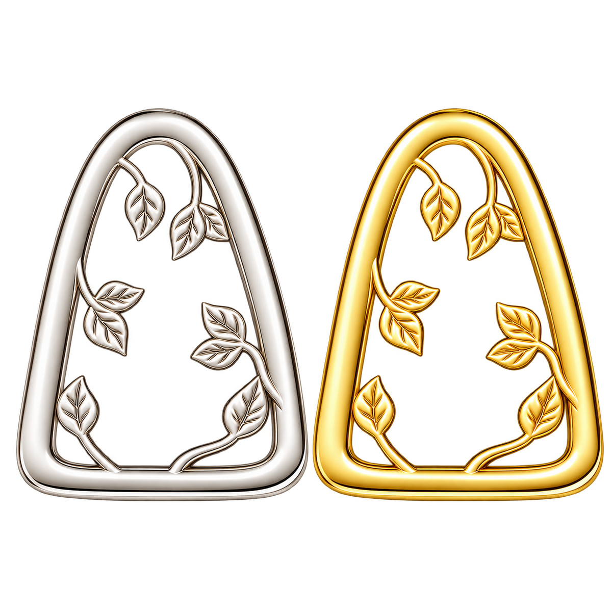 Viney Window Frame Tooth Gem Charm | Solid 18K Gold, Dental Safe