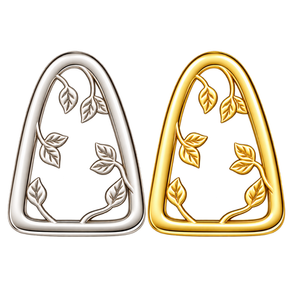 Viney Window Frame Tooth Gem Charm | Solid 18K Gold, Dental Safe