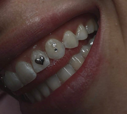 The Bubble-Brat Cosmic Love Heart 18k Gold Tooth Charm (standard size)