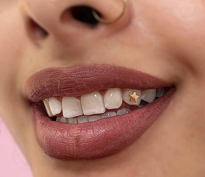 Solid Star Tooth Charm 18k Gold Tooth Charm