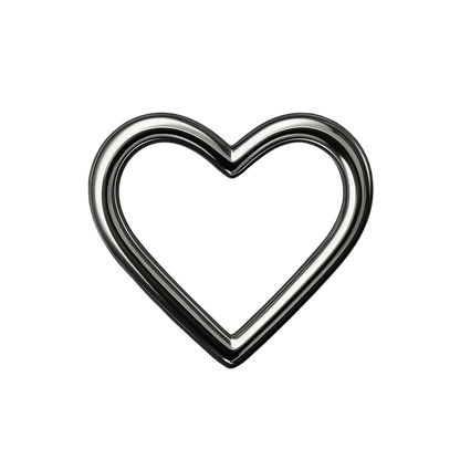 Hollow Heart 18k Gold Tooth Charm