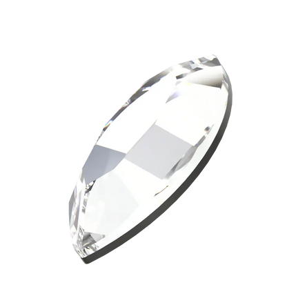 Navette Tooth Gem Crystals | Lead-Free Glass, Foil Backed, Body Safe