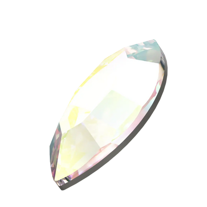 Navette Tooth Gem Crystals | Lead-Free Glass, Foil Backed, Body Safe