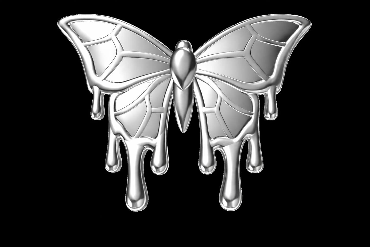 Stain Glass Liquid Butterfly 18k Gold Tooth Charm