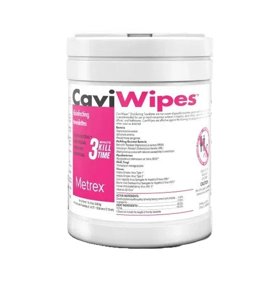 CaviCide CaviWipes Towelettes (Large: 6" x 6.75") 160/Can
