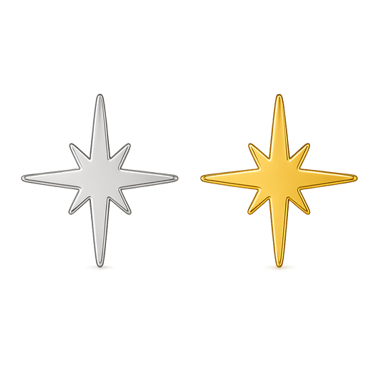 8-point Star 18k Gold Tooth Charm