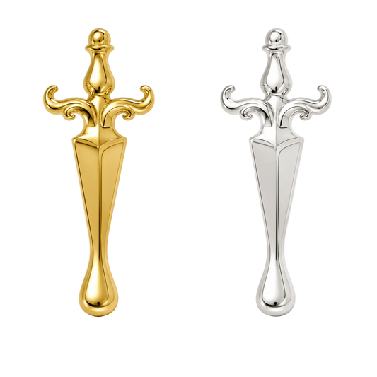 Bleeding Dagger 18k Gold Tooth Gem Charm | Solid 18k Gold Dagger Tooth Gem | Dental Safe